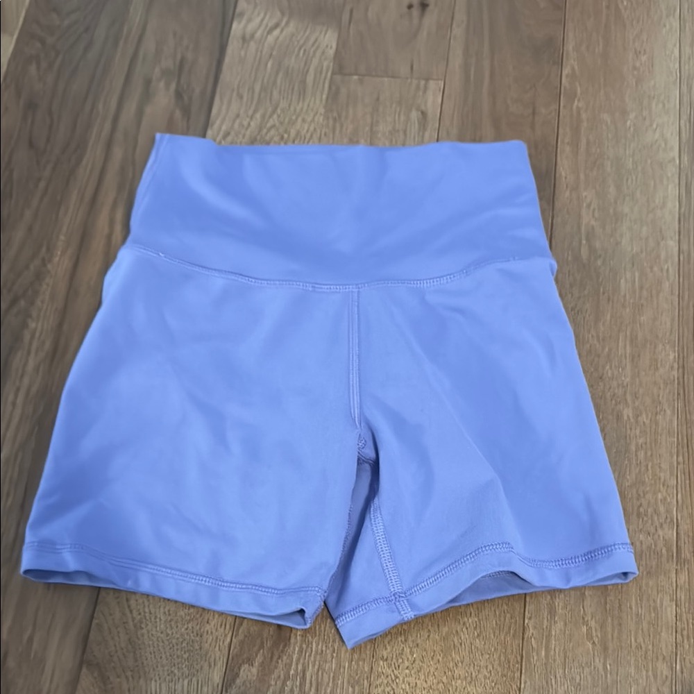 Women's Blue High-Waisted Shorts